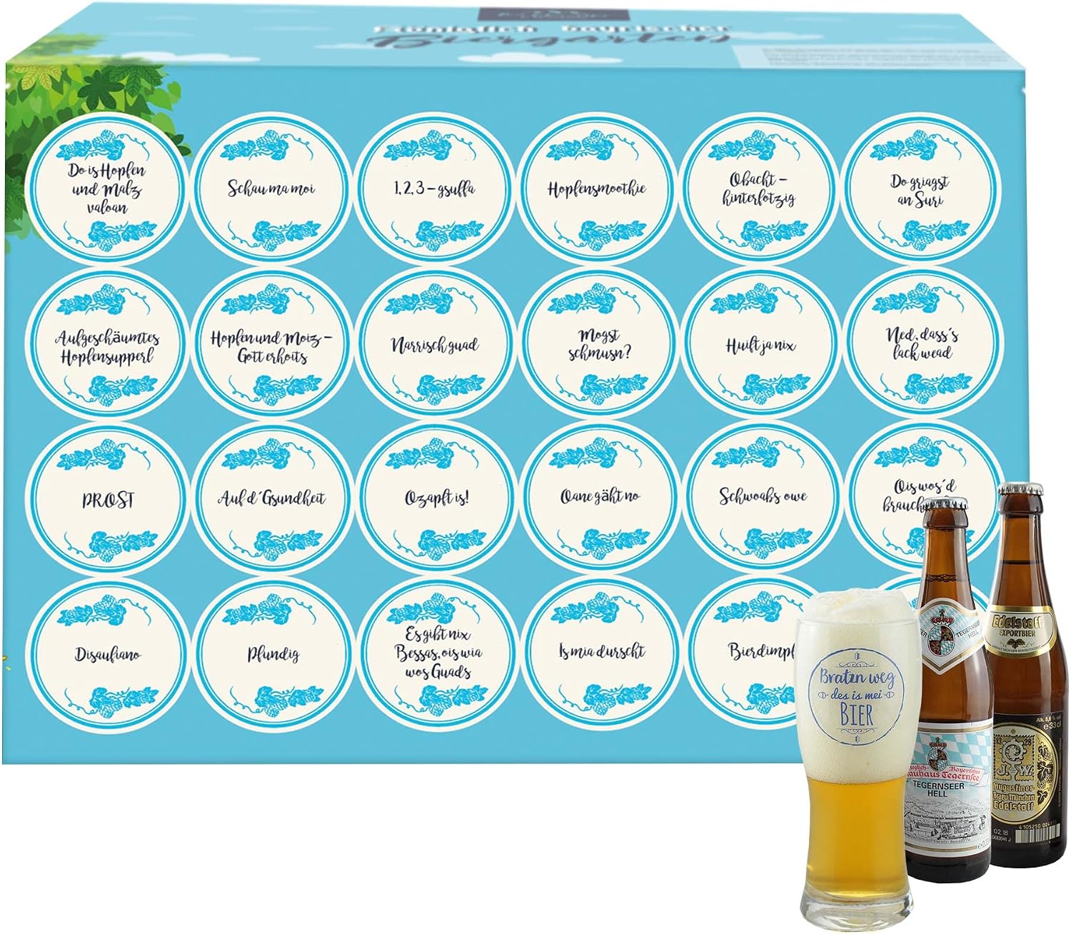 Bavariashop "Bayerischer Biergarten" Beer Box | 23 Beer Types from Bavaria in Tasting Set | Men's Gift | Gift Idea Father – Bild 5
