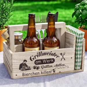 BBQ Accessories Men Gift – Grill Gifts for Men, Handmade Storage Box, High Quality Grill Accessories