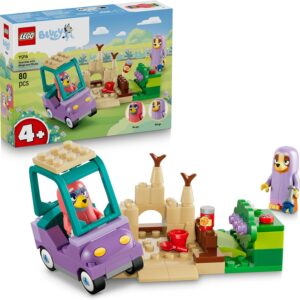 LEGO Bluey Grandmas with Bingo and Bluey – Educational Toy with Car, 2 Mini Figures & Garden – Montessori Set – Birthday Gift for Girls & Boys from 4 Years – 11216