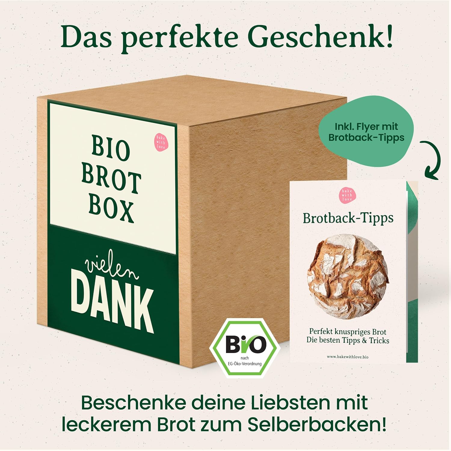 Organic Bread Baking Mixes Gift Basket "Thank You" - Ideal as a Thank You or Thank You Gift for Friends & Family - 8 Varieties of Baking Yourself for Bread Makers & Oven - Bake with Love – Bild 6