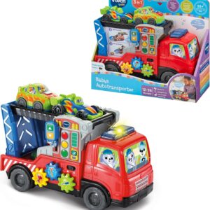VTech Baby Car Transporter – Interactive Tow Truck with 2 Cars