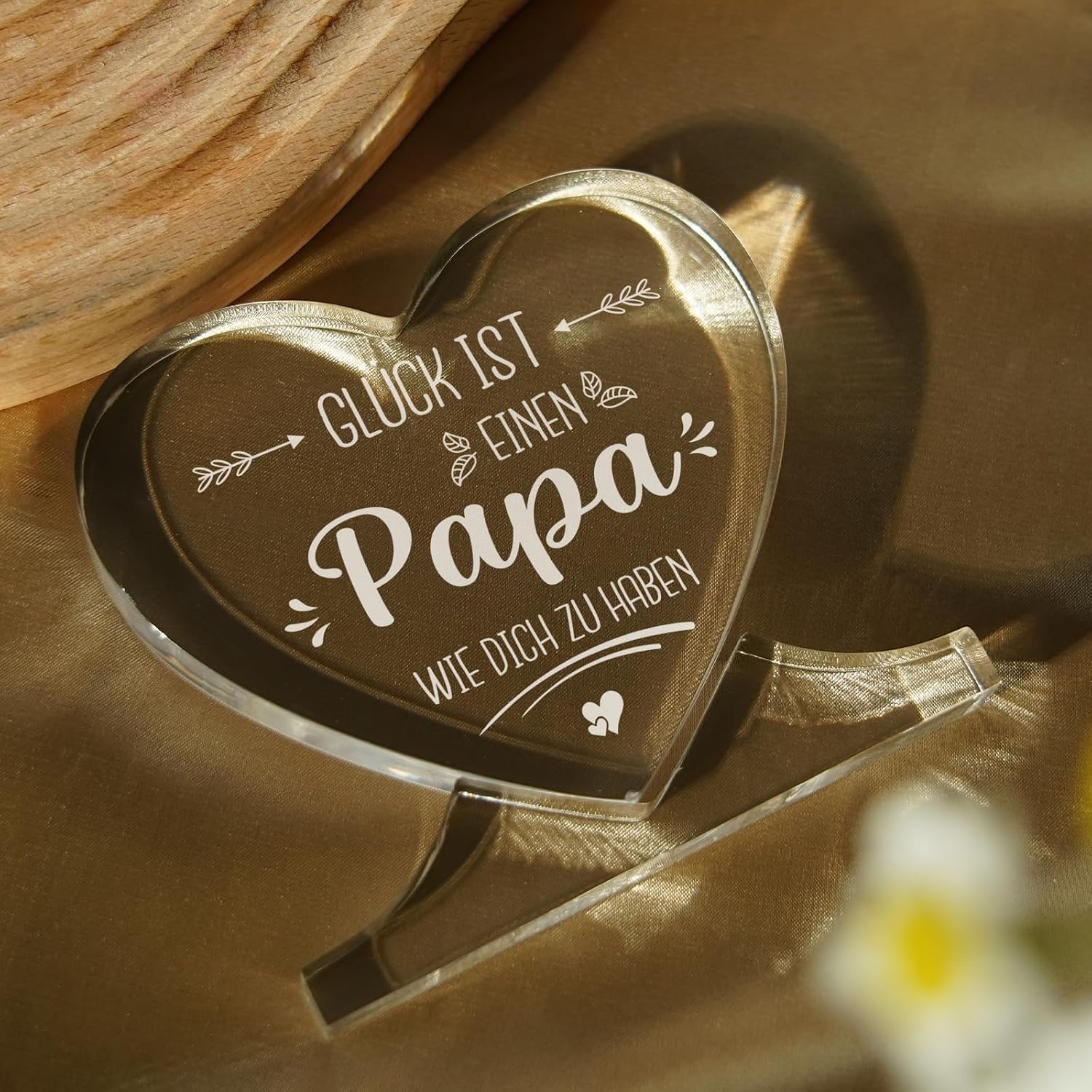 Dad Gift - Heart Shaped Acrylic, Dad Birthday Gift – Bild 3
