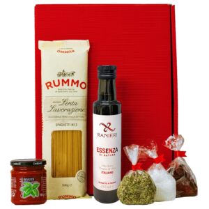 Pasta Gift Set „Naples“ | Italian Gift Basket Filled with Pasta, Olive Oil & Delicatessen Specialities | Delicatessen Gift Basket for Men and Women for Christmas