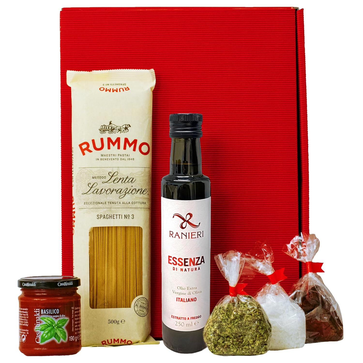 Pasta Gift Set "Naples" | Italian Gift Basket Filled with Pasta, Olive Oil & Delicatessen Specialities | Delicatessen Gift Basket for Men and Women for Christmas