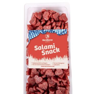 Wurstbaron – Salami Mini Hearts – Original Sausage Snack Hearts from Bavaria – 500 g Big Pack – Snack Box Sticks