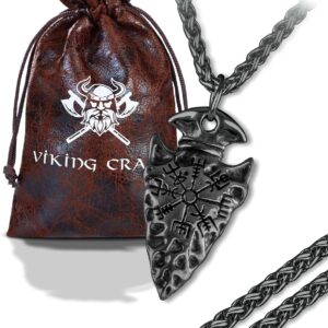 VIKING CRAFT Viking Necklace Men’s Stainless Steel – 60 cm Viking Jewellery Chain Men – Viking Decoration, Viking Chain, Viking Gifts for Men Jewellery, LARP