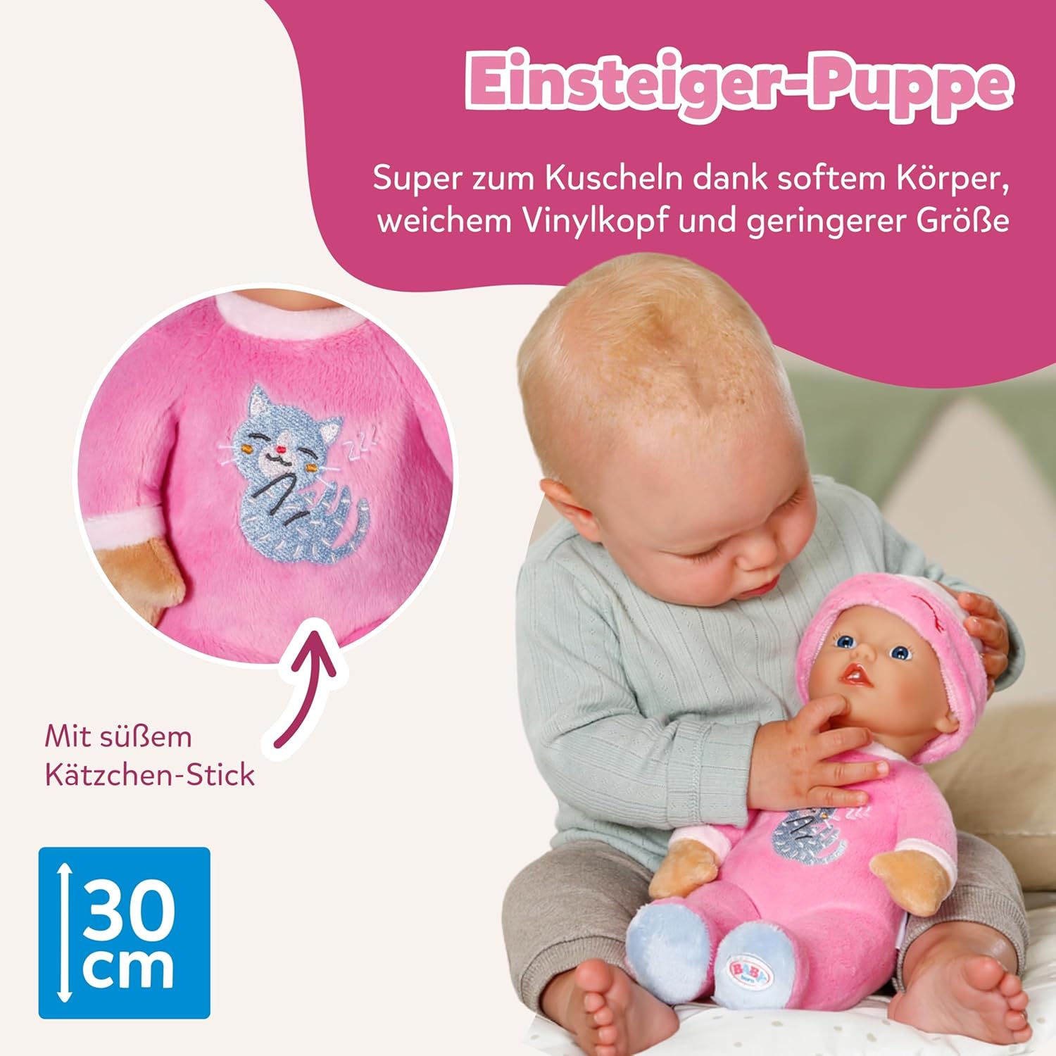 Baby Born for Babies Sleepy Pink 30 cm Rag Doll with Rattle – Bild 3