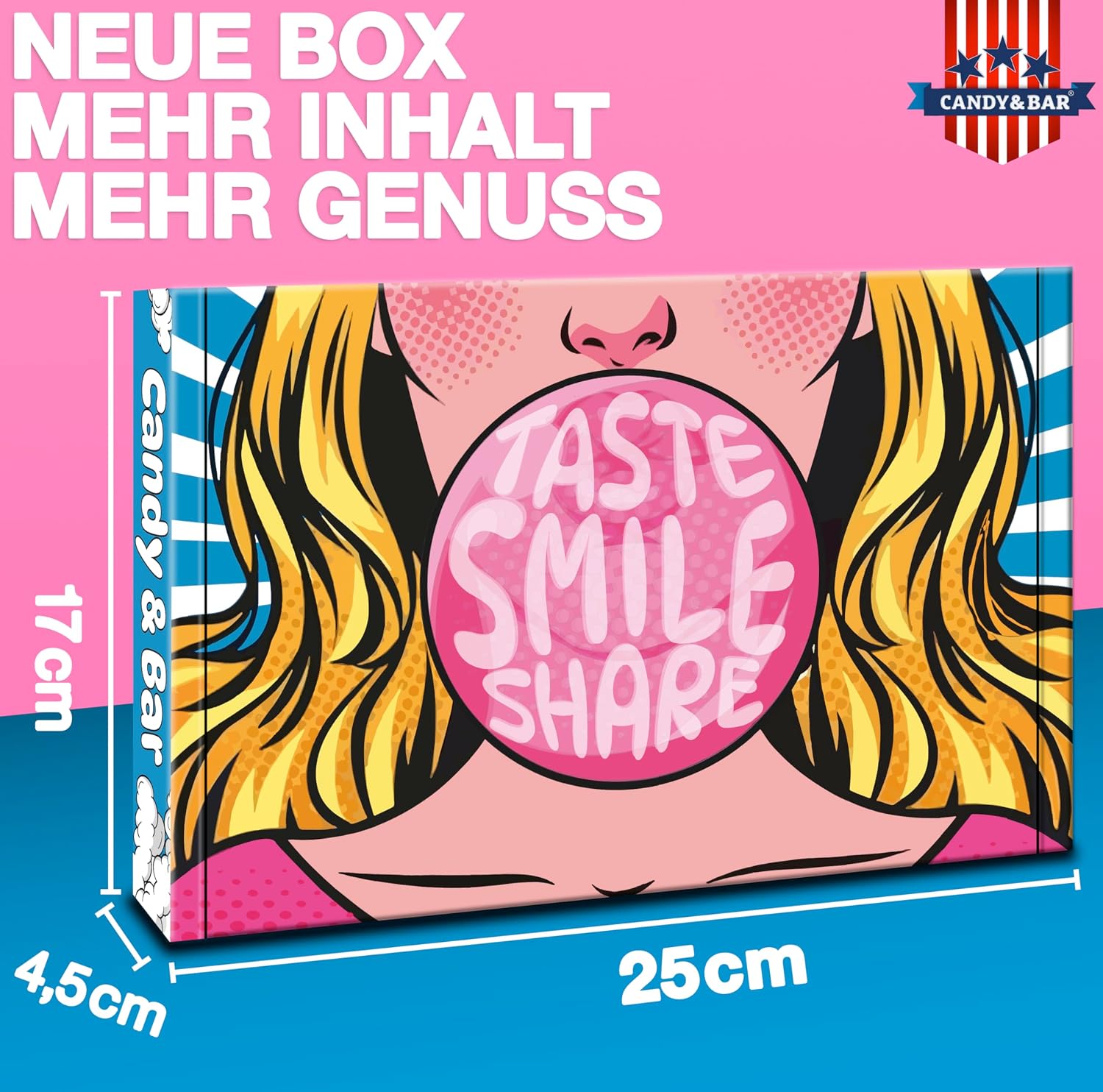 American Candy Box, Colourful USA Candy Mix for Children and Adults, American Style Gift Box with Snacks & Sweets, Candy & Bar (Sweets) – Bild 3