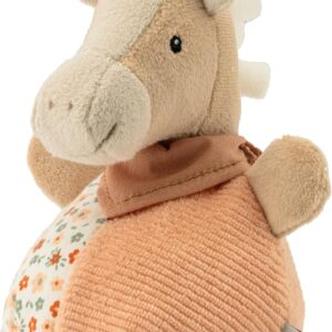Sterntaler Cuddly Bag Horse Sunny - Horse Cuddly Toy for Baby and Children Made of Soft Fine Cord - Toy with Rattle - for Cuddling, Discovering and Playing, Light Beige