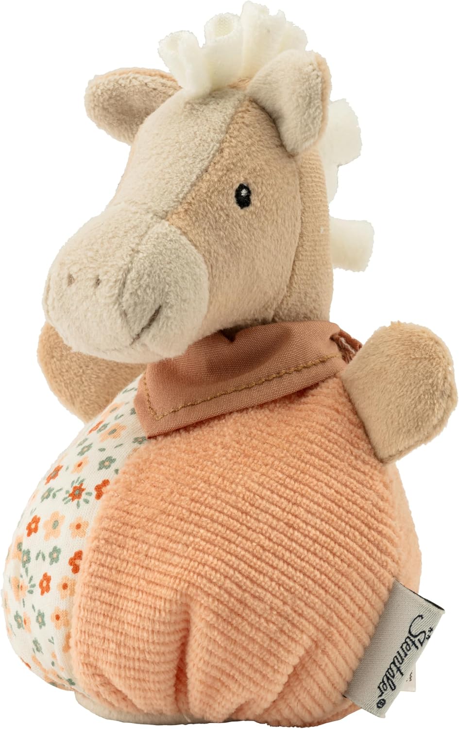 Sterntaler Cuddly Bag Horse Sunny - Horse Cuddly Toy for Baby and Children Made of Soft Fine Cord - Toy with Rattle - for Cuddling, Discovering and Playing, Light Beige