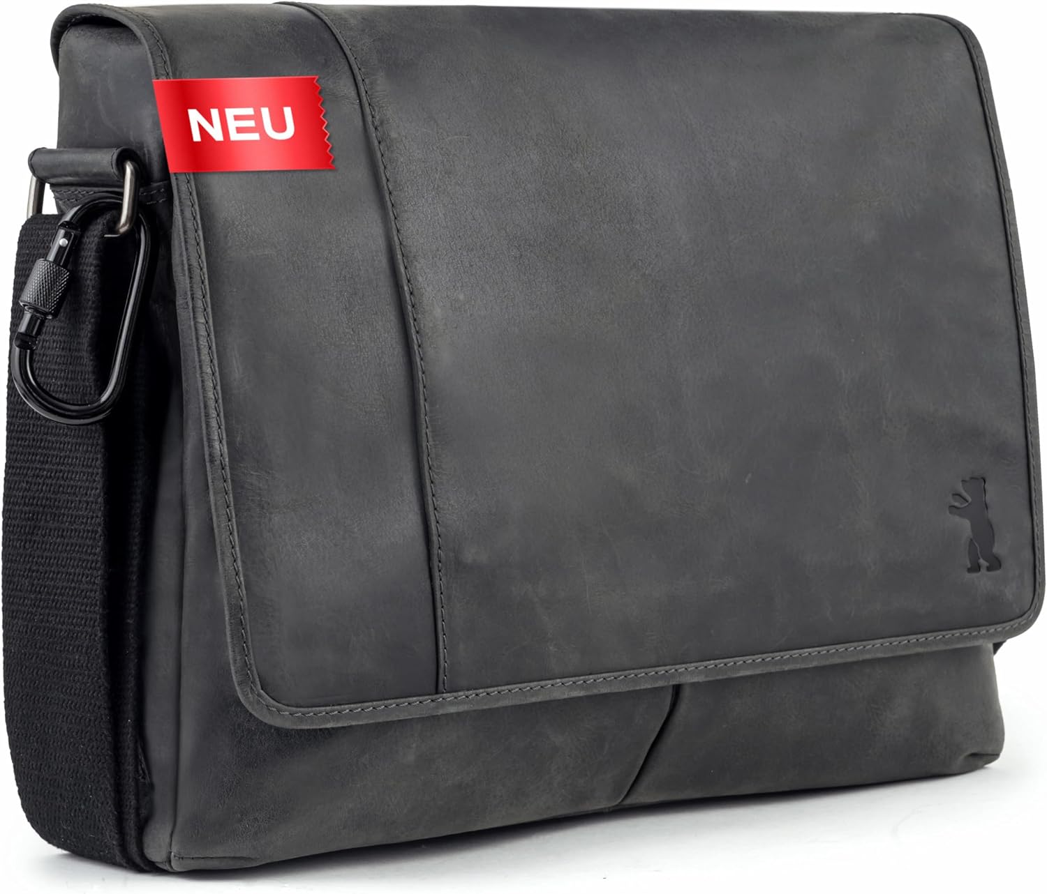Berliner Bags Vintage Umhängetasche X-Berg, Messenger Bag aus Leder, Schultertasche für Damen und Herren