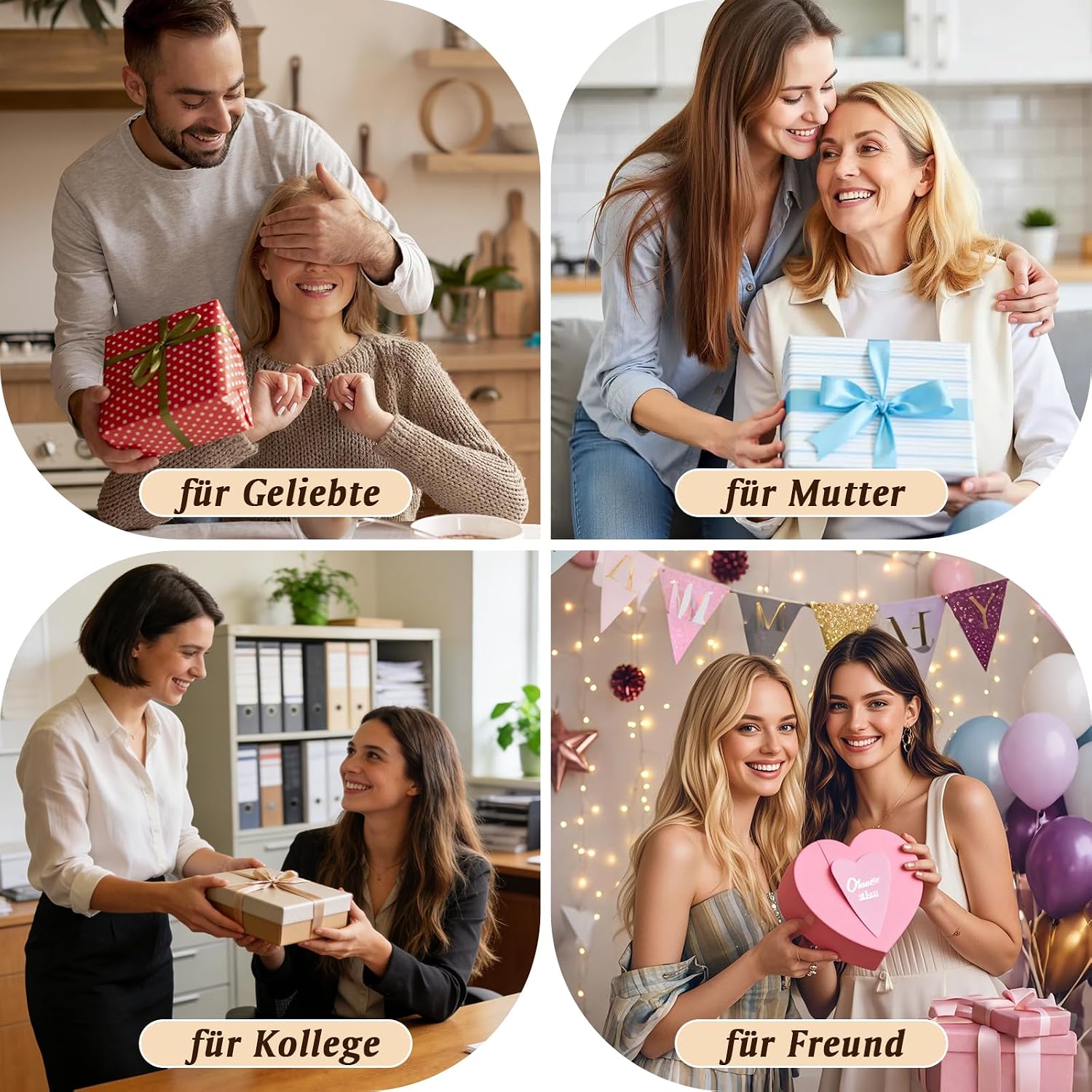 Gifts for Women, Candle Gift for Girlfriend, Best Friends, Candle Set with Candle Holder, Wooden Box, Dry Flowers for Mother, Sister, Grandma, Birthday Gift for Girls (Candle Gift Box-1) – Bild 7