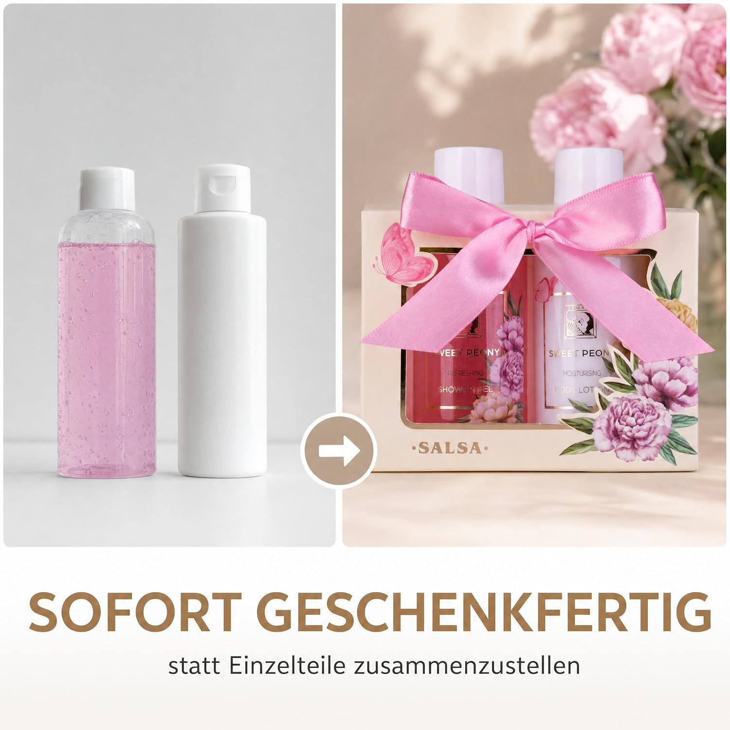 Accentra Sweet Peony Bath Set Gift Box with Shower Gel and Body Lotion in – Bild 7