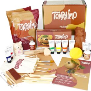 Pottery Set for Home - DIY Set with 2kg Air-Drying Clay