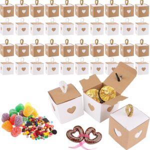 Pack of 40 Small Gift Boxes Kraft Paper Chocolate Boxes Empty