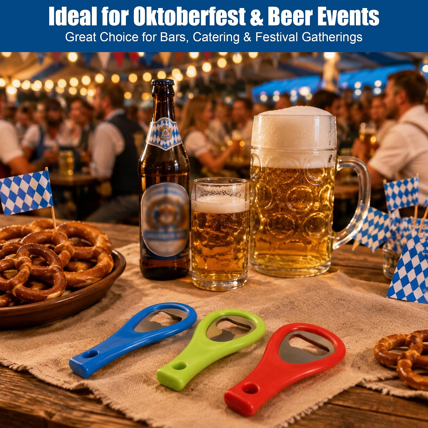 Pack of 30 Bottle Openers, Stainless Steel, Portable Beer Bottle Opener for – Bild 2
