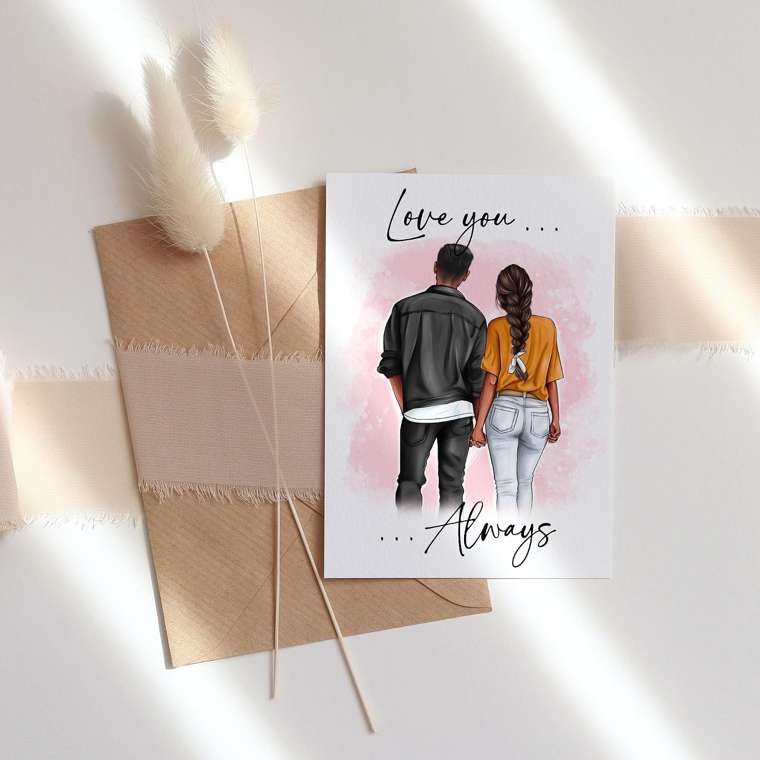 Kiddle-Design Couple Card Personalised Couple Valentine's Day Anniversary for Him and Her Gift Partner Boyfriend Girlfriend Valentine's Day Card – Bild 3