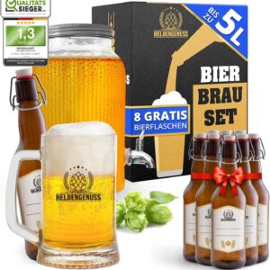 Beer Brewing Set Helles - 5L Beer - [Real Brewing Experience] - Beer Brewing Set with Video Instructions - Beer Gifts for Men