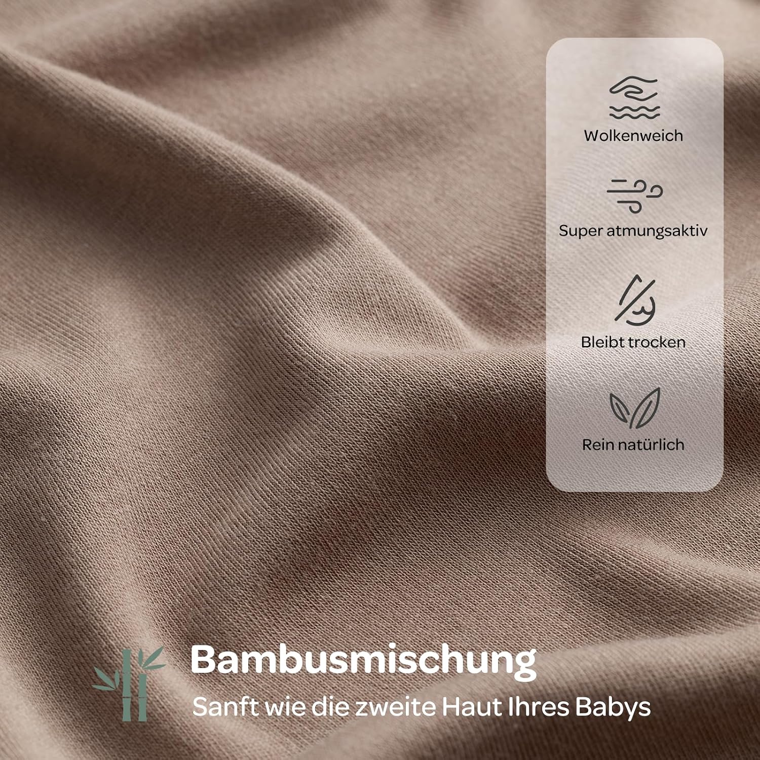 Momcozy Baby Swaddling Bag 0-3 Months Bamboo, Pack of 2, Khaki and Coffee – Bild 6