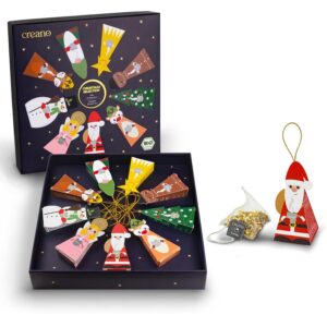 Creano Organic Winter Tea Gift Set „Cute Christmas Figures“ – 9 Pyramid Tea Bags in 9 Different Varieties – 22.5 g – Christmas Tea
