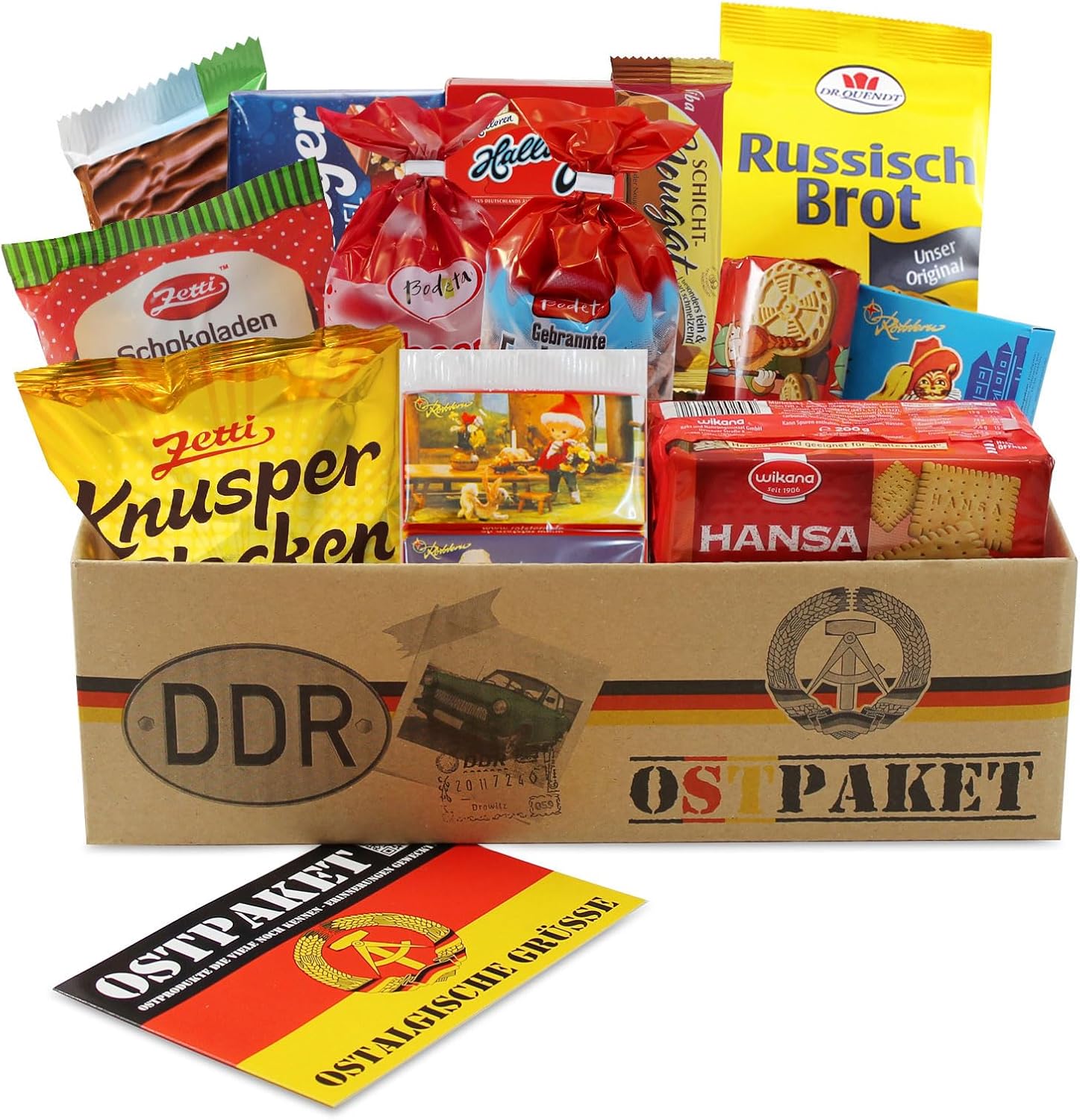 Ostpaket "Small Sweet Temptation" with 13 Products Specialities Speciality Package Gift Set Eastern Products GDR Gift Idea