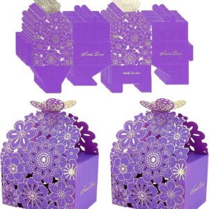 Gift Boxes, Guest Gift, Pack of 30 Candy Gift Boxes, Small Gift Boxes for Filling, Butterfly Gift Box, Flower, Butterfly, Hollow for Wedding, Birthday, Christmas Parties