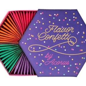 ACORUS Confetti Tea Flavours Set, Natural Tea Gift Set, Celebrate with 6 Different Flavours, Large Tea Box for Various Occasions, 60 Herbal Tea Bags