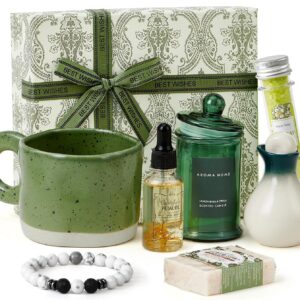 Tacobear Gifts for Women, Birthday Gift, Wellness Set Including Ceramic Mug, Green Relaxation Gift Set, Friends, Sister, Mum, Gift Ideas, Valentine’s Day, Mother’s Day, Christmas