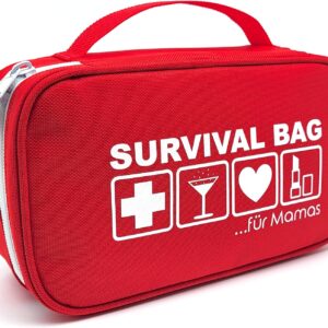 HAPPY DIKDIK Survival Bag for Mums – Original Gift for Expecting Mum – Funny Baby Shower Gift for Birth & Birthday Gift for Mothers – Without Contents