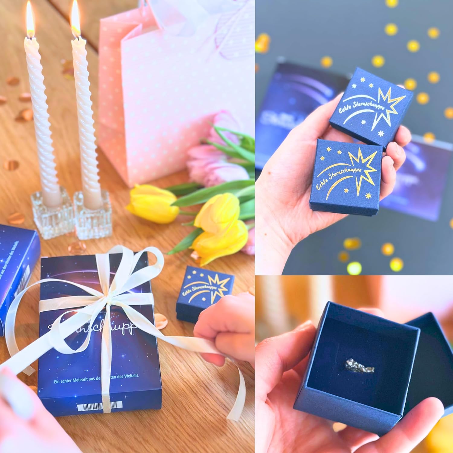 My Shooting Star in Gift Box with Greeting Card (Gift Set) – Meteorite – Gift Idea for Him and Her – Birthday Gift – Christmas Gift – Christening & Birth – Bild 5