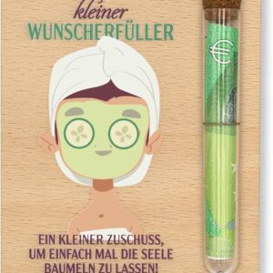 ZUKLA Packaging for Money Gifts Spa – 13 x 10 cm – with Test Tube – Wellness Voucher Packaging – Wellness Gift for Men and Women