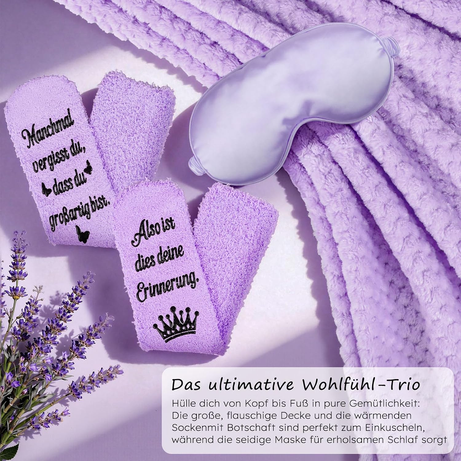 TUZELIYA Gifts for Women Girlfriend - Birthday Gift - Wellness Gift Set - Get Well Soon & Courage Gifts - Gift Ideas for Mum, Sister, Daughter, Colleague, Aunt, Wife - Purple – Bild 5