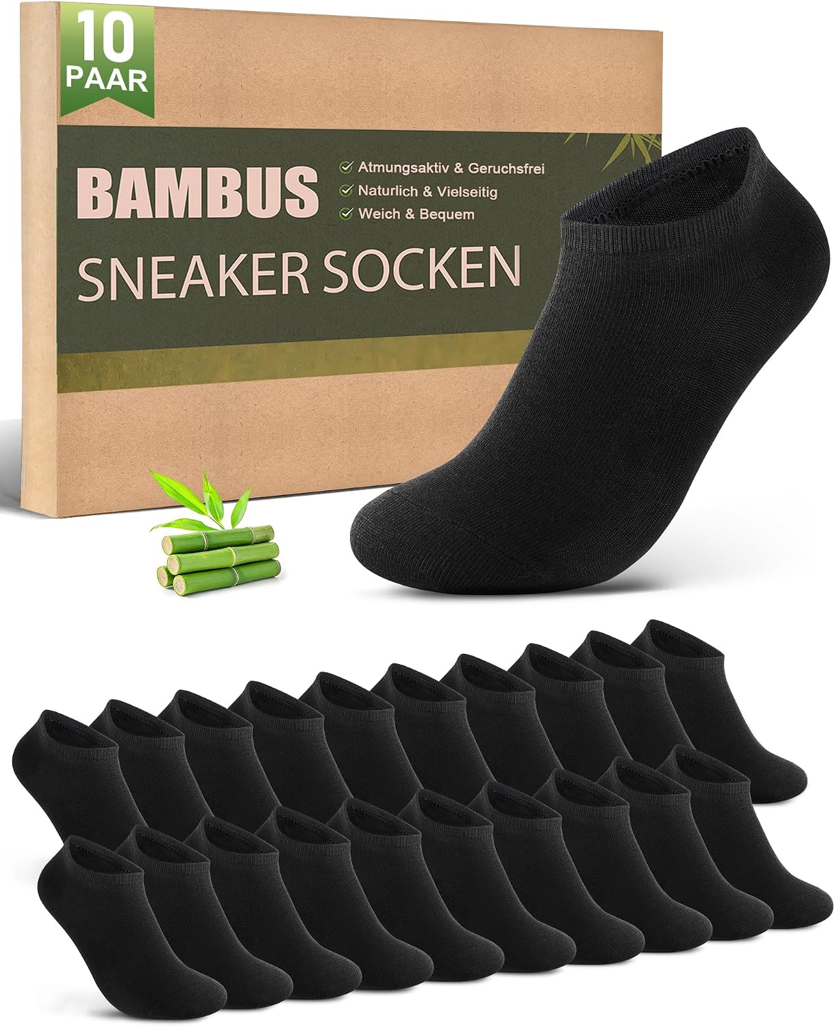 Bamboo Sneaker Socks Men Women 10/20 Pairs - Sneaker Socks