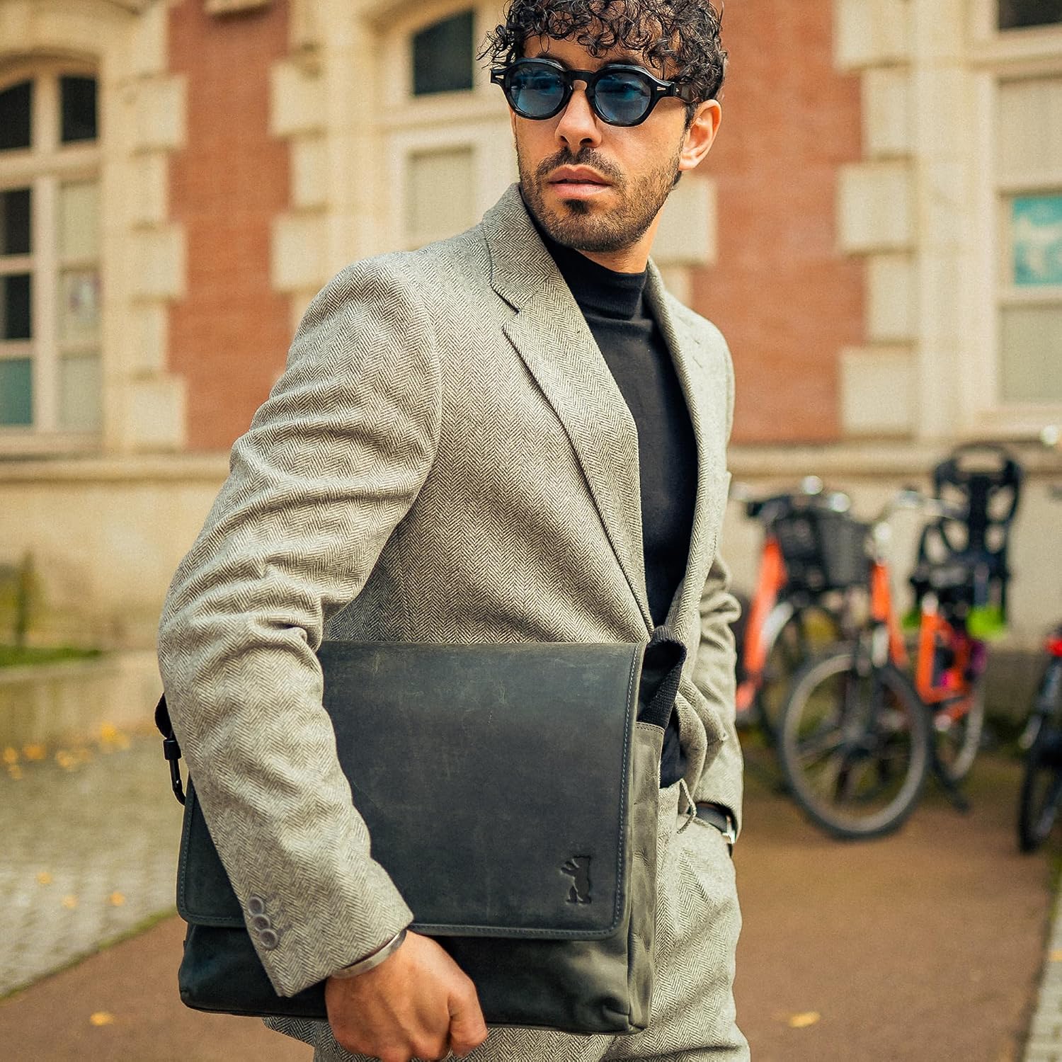 Berliner Bags Vintage Umhängetasche X-Berg, Messenger Bag aus Leder, Schultertasche für Damen und Herren – Bild 2