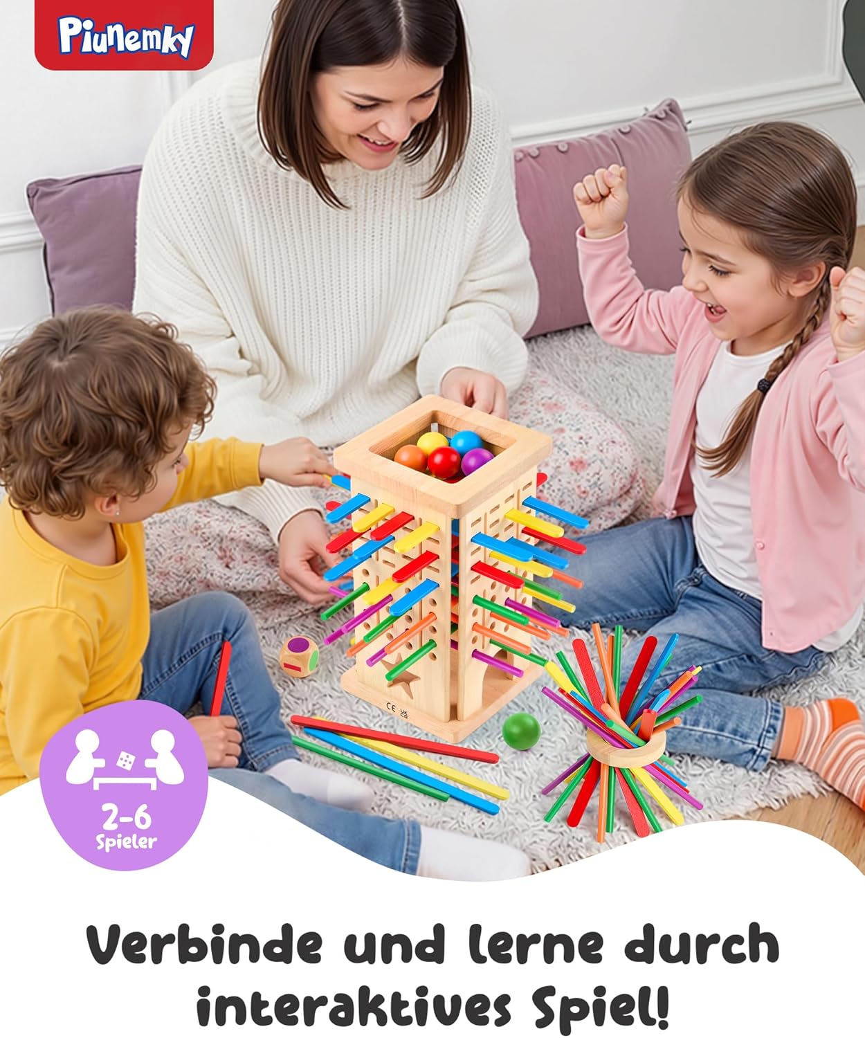 Montessori Toy Wooden Board Game from 3 Years – Bild 4