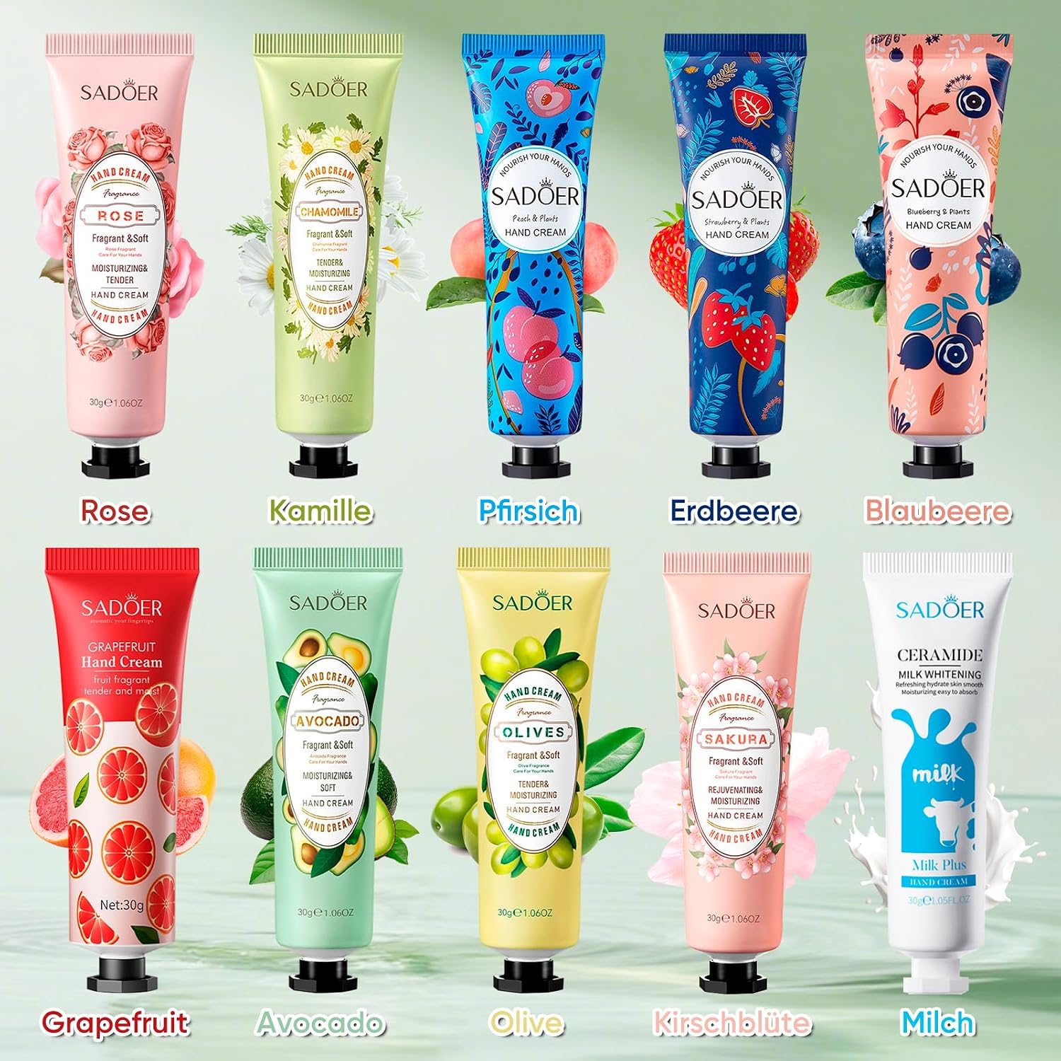 30-Piece Hand Cream Set Mother's Day Gifts for Mum - 10 Fragrances Hand Care with Greeting Cards & Bag - Gifts for Mother's Day & Best Mum Set Women Thank You Package – Bild 4