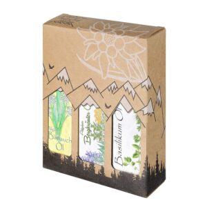 Allgäuer Genuss-Box – Delicatessen Gift Set – 3 x 100 ml Finest Oil – Allgäuer Delikatessen with Gift Packaging as Gift Set