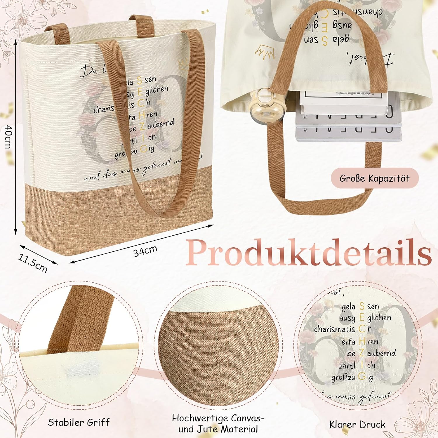 Hestya 60th Birthday Gift for Women with Shopping Bag & Accessories – Bild 2
