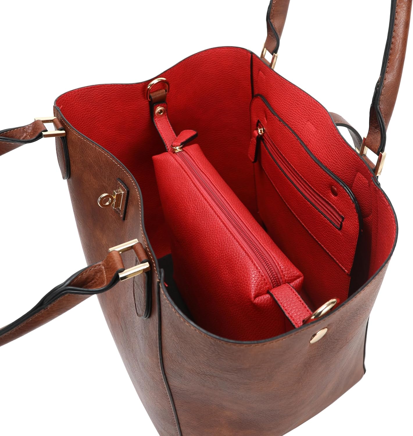 sqlp Shopper Tasche Damen Groß Leder Handtasche for Women Gross Henkeltaschen Big Bag Arbeit Handtaschen für Damen Schultertaschen – Bild 2