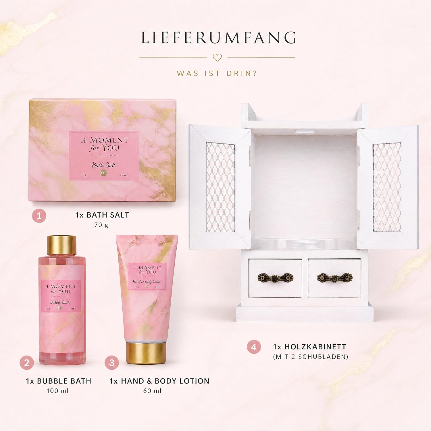 Accentra A Moment For You Gift Set in Wooden Cupboard Gift for Women – Bild 3