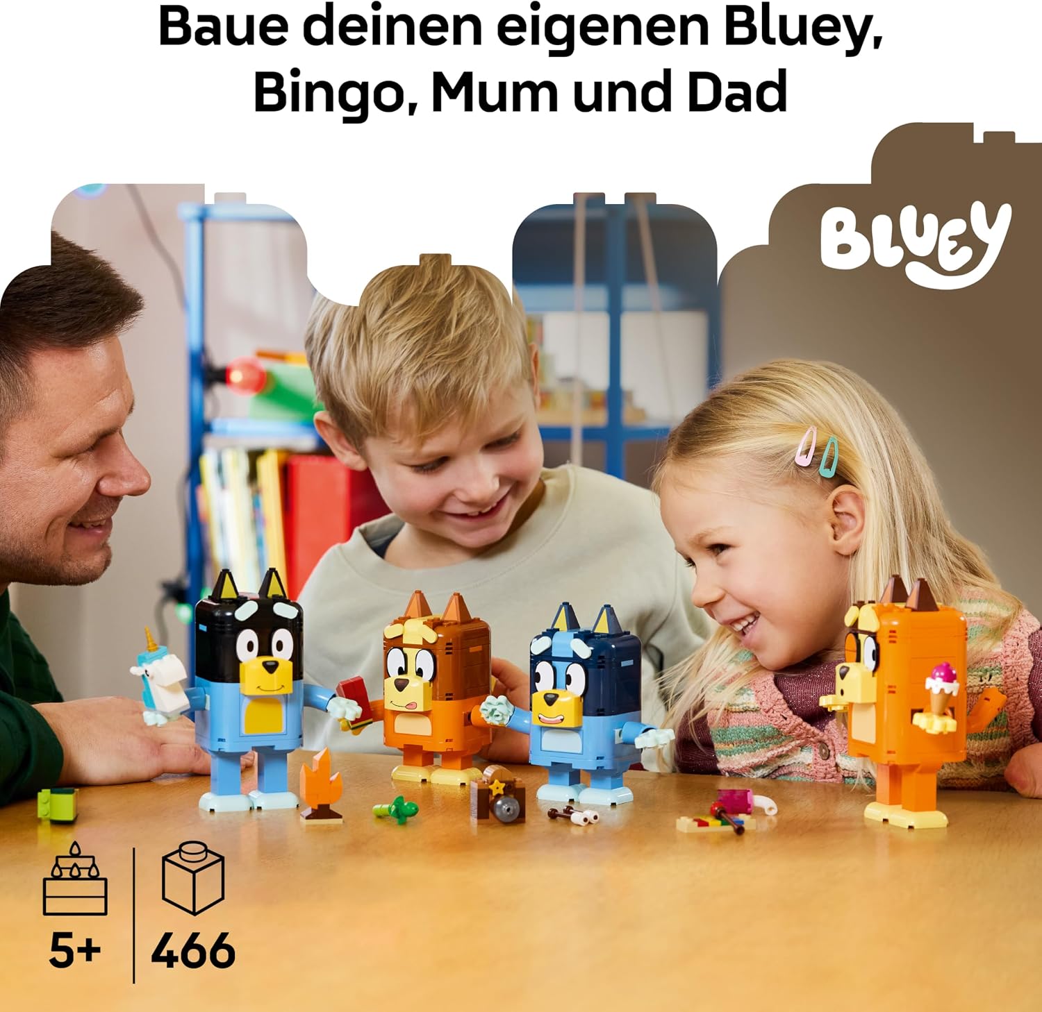 LEGO Blueys Family Stones - Educational Toy Including 4 Figures with Different Facial Expressions and Accessories - Montessori Set - Birthday Gift for Girls and Boys from 5 Years - 11217 – Bild 2