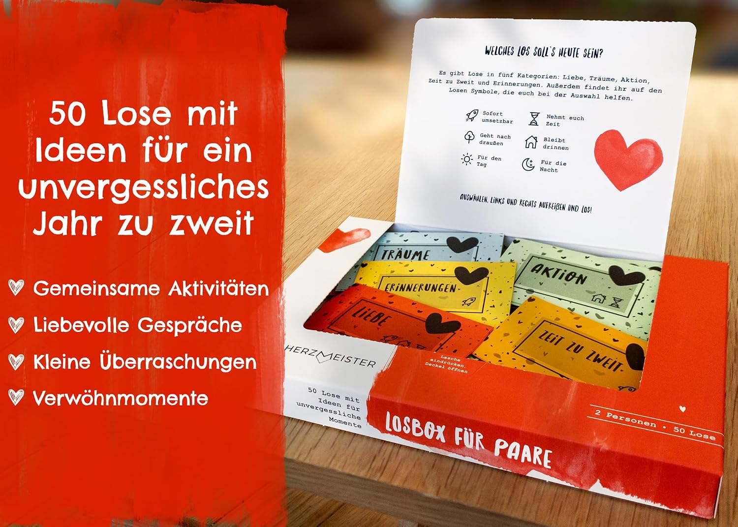 Gift for Couples – Experience Unforgettable Moments for Two – Couple Gift for Him and Her – Gift Idea for Men and Women – Lot Box for Couples with Ideas for Couple Time and Love – Bild 4
