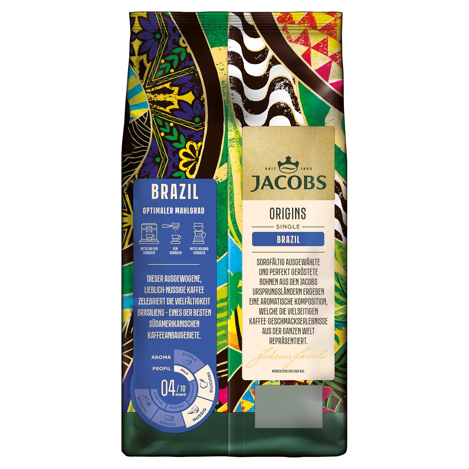 Jacobs Origins Brazil Coffee Beans Mild Nutty Flavour from Brazil, Roasted in Bremen, Intensity 4/10, Coffee Whole Beans, 1 kg – Bild 2