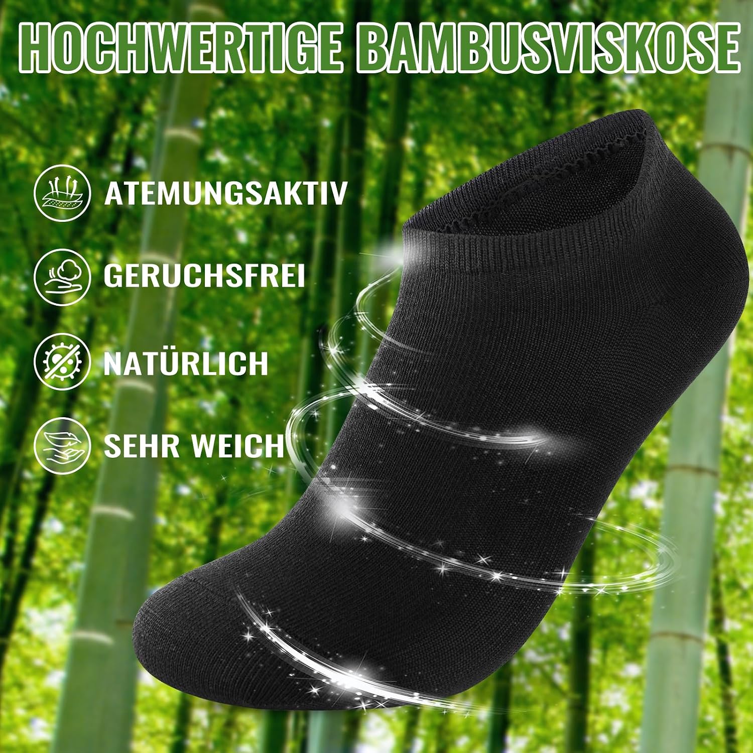Bamboo Sneaker Socks Men Women 10/20 Pairs - Sneaker Socks – Bild 3