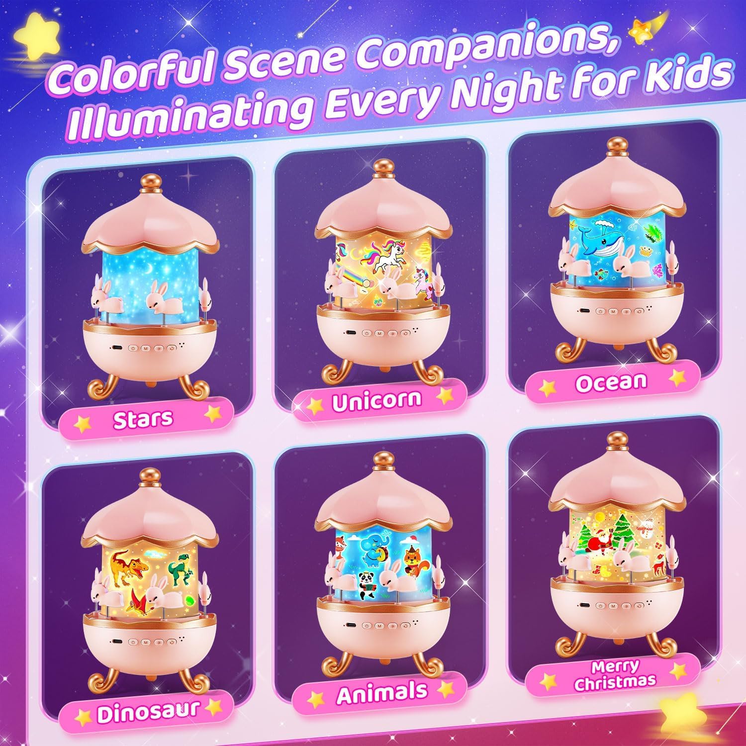 Girls Toy, Night Light Kids Starry Sky Projector Gift – Bild 9