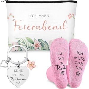 Jadive Retirement Gift for Wife Cosmetic Bag Socks Keyring