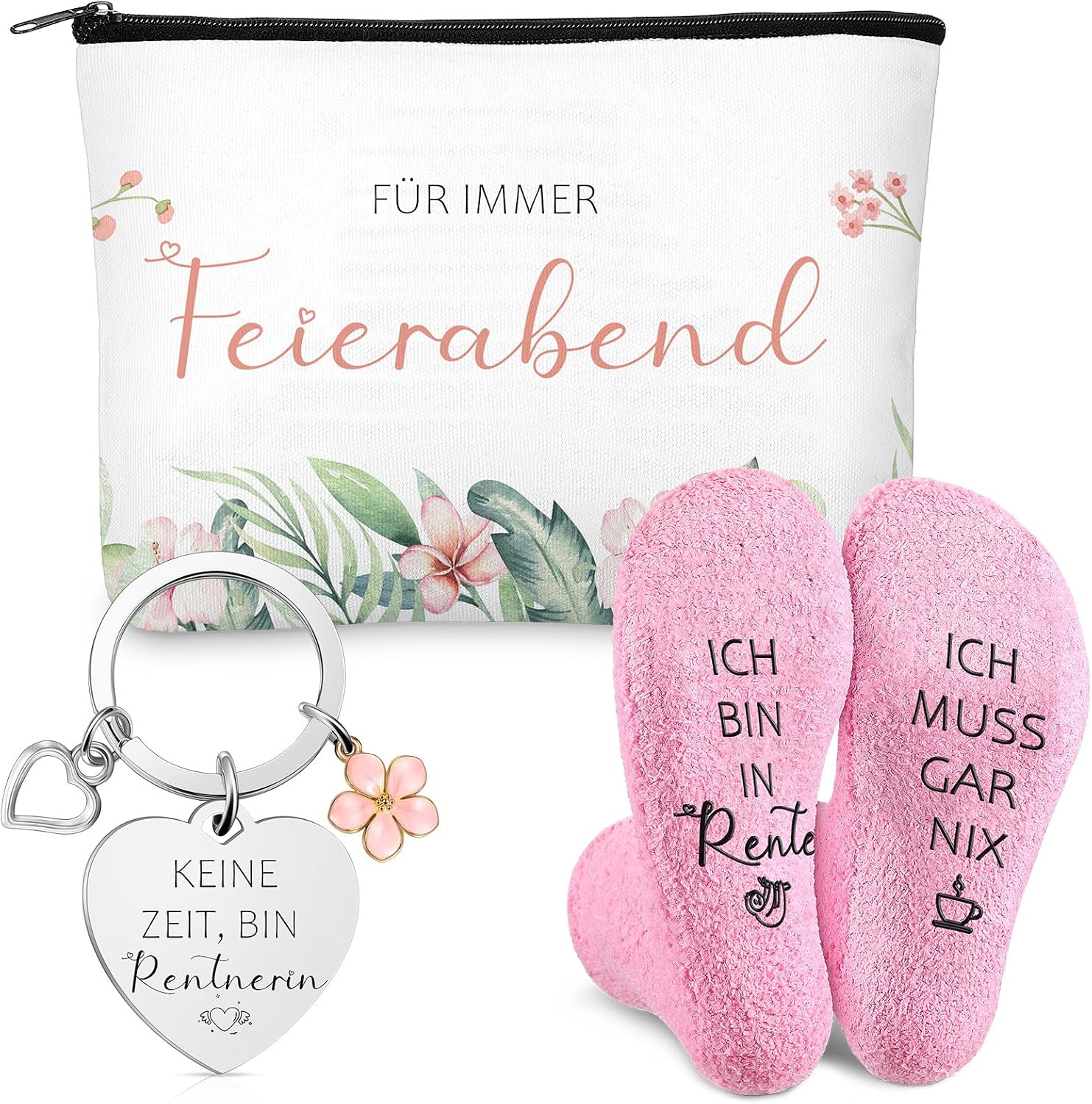 Jadive Retirement Gift for Wife Cosmetic Bag Socks Keyring