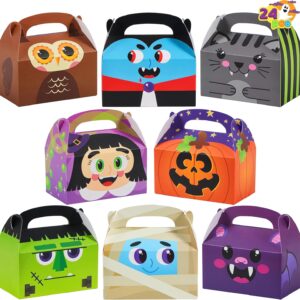 JOYIN Pack of 24 3D Halloween Gift Boxes, Gift Box Sweets, Cakes, Chocolate, Cookies, Biscuits Cardboard, Gift Packaging (Halloween Characters 1)