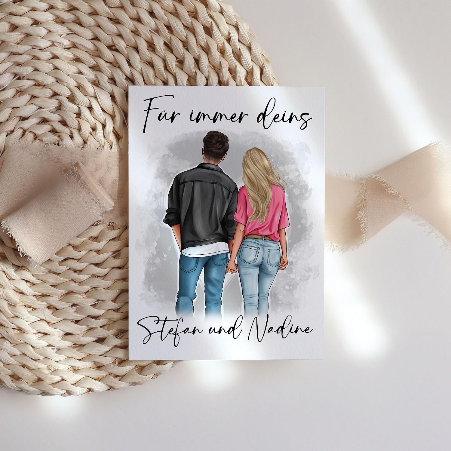Kiddle-Design Couple Card Personalised Couple Valentine's Day Anniversary for Him and Her Gift Partner Boyfriend Girlfriend Valentine's Day Card – Bild 4