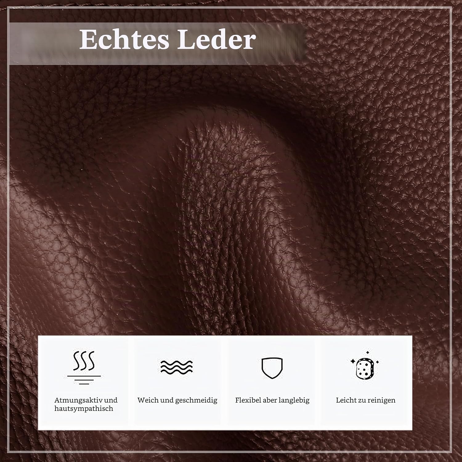 befen Genuine Leather Handbag Women's Large Shopper Bag with 14 Inch Laptop Compartment, Fashion Leather Tote Bag School Work Leisure Handbag with Zip – Bild 8